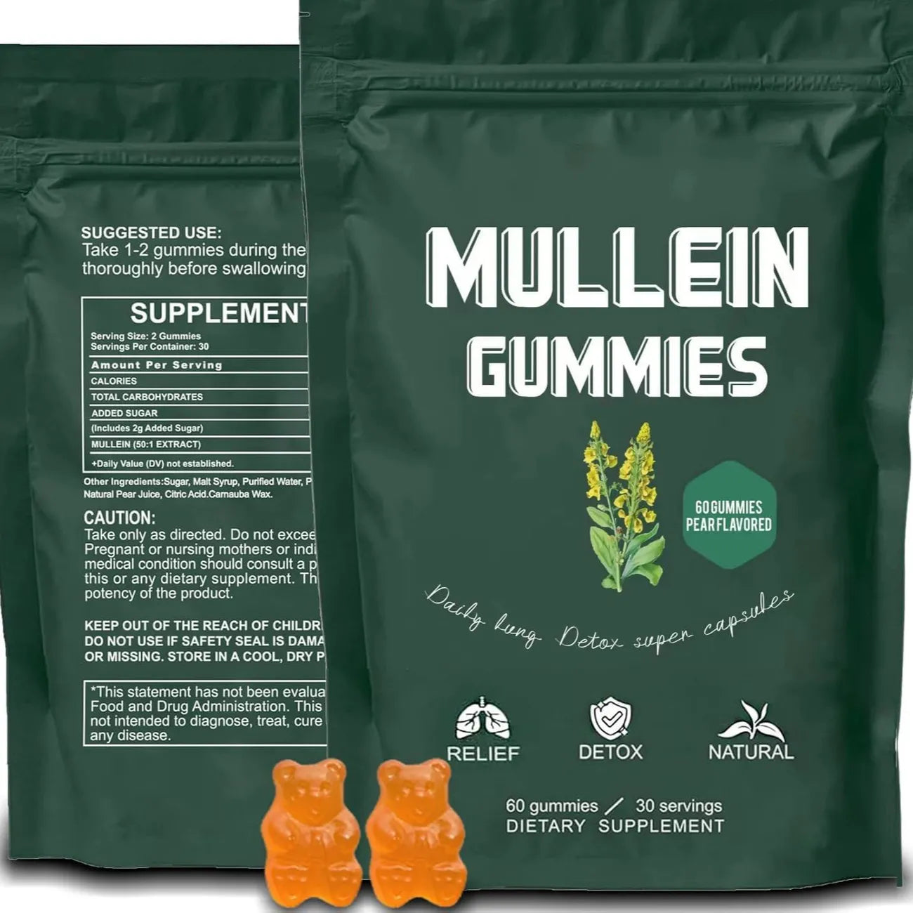 Mullein Flower Extract Gummies Dietary Supplement