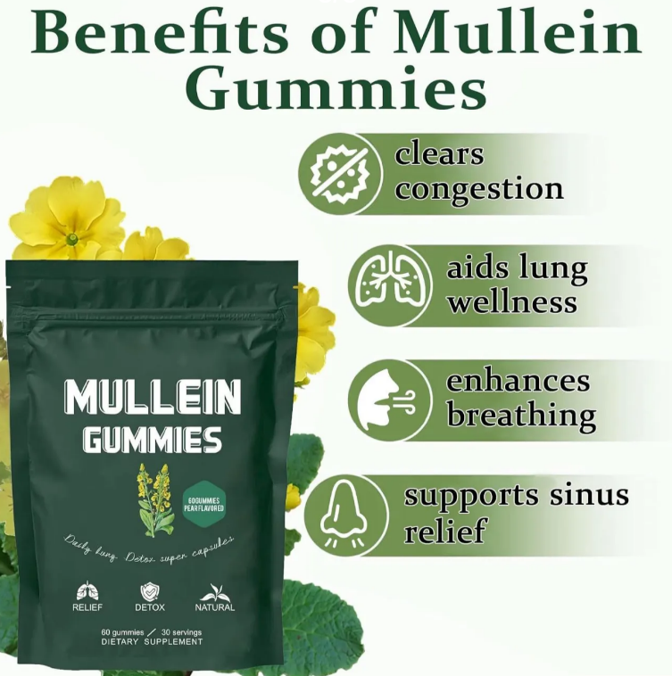 Mullein Flower Extract Gummies Dietary Supplement